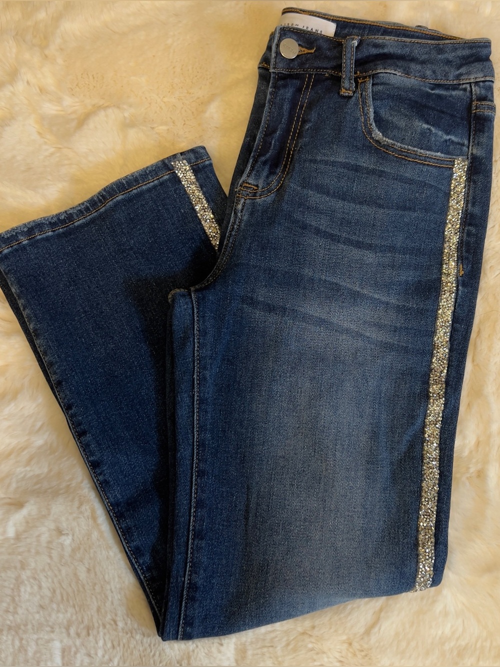 Risen Jeans Dark Wash Rhinestone Jeans